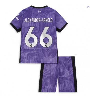 Liverpool Alexander-Arnold #66 Koszulka Trzecich Dziecięca 2023-24 Krótki Rękaw (+ Krótkie spodenki)